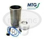 Set of cylinder liner,piston,piston rings,pin /assembly/UR I 102mm/3-piston rings 5.modernization