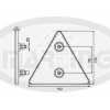Reflector triangle for 2 bolts 142x162 (977381) (Obr. 0)