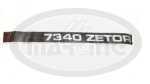 ZETOR UR I RH inscription "ZETOR 7340" (52.802.022)