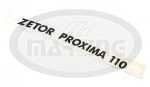 ZETOR UR III, PROXIMA, FORTERRA Nápis "ZETOR PROXIMA 110" ľavý (65802119)