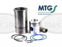 Set of cylinder liner , piston , piston rings , pin - assembly 105mm Eko 1 No.10.000.992
Click to display image detail.